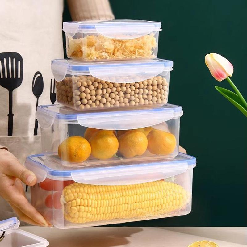 550/1000/1500/2500 мл Контейнер для хранения продуктов в холодильнике с пластиковой крышкой Контейнер для сохранения свежести продуктов Ланч-бокс для пикника