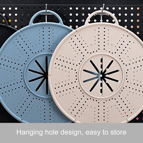 Silicone Splatter Screen for Frying Pan Grease Oil Splash Guard with Handle Heat Insulation Cooling Mat Strainer Drain Board for Baking Cooking