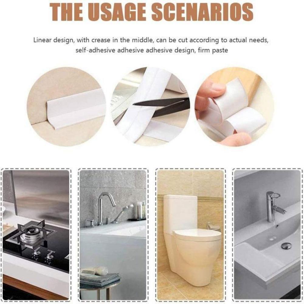 Уплотнительная лента для душа, ванны, самоклеящаяся водонепроницаемая наклейка на стену из ПВХ для ванной комнаты, кухни, уплотнительная лента, защита от плесени для раковины