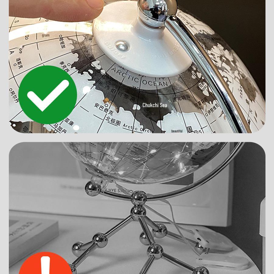 Светящийся роскошный глобус-украшение для гостиной, ТВ-тумбы, офиса или кабинета