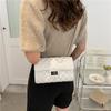 2025 New Diamond Chain Women's Bag Fashionable Solid Color Portable Shoulder Messenger Small Square Bag