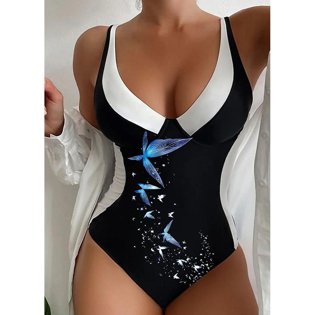 Цельный сексуальный купальник с высокой талией, женский тонкий и консервативный купальник большого размера, пляжный приморский купальник, бикини