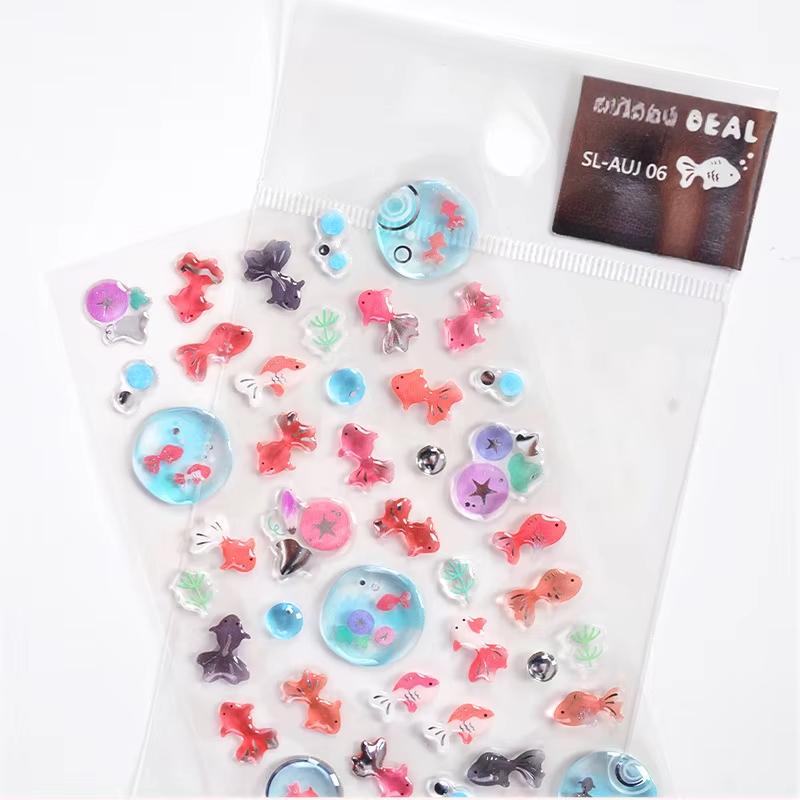 1 лист японская золотая рыбка эпоксидная смола кристалл клей наклейка чехол для телефона наклейка дневник блокнот украшение креативные подарки