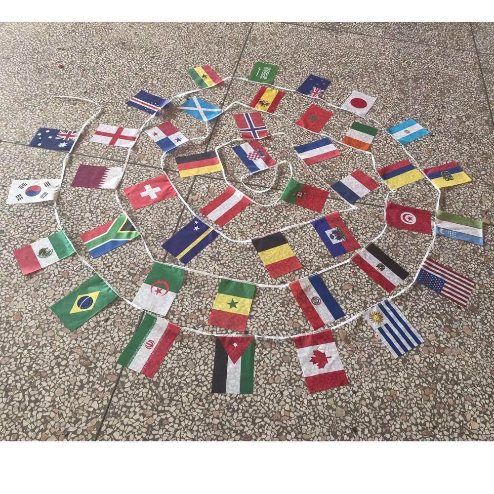 Aerlxemrbrae 2026 42pcs Country Flag NEW cup Countries Flag Bunting National String Banner Football Event Garlands decor