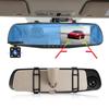 Full HD 1080P Car Dvr Camera Auto 4.3 Inch Rearview Mirror Digital Video Recorder Dual Lens Registratory Camcorder