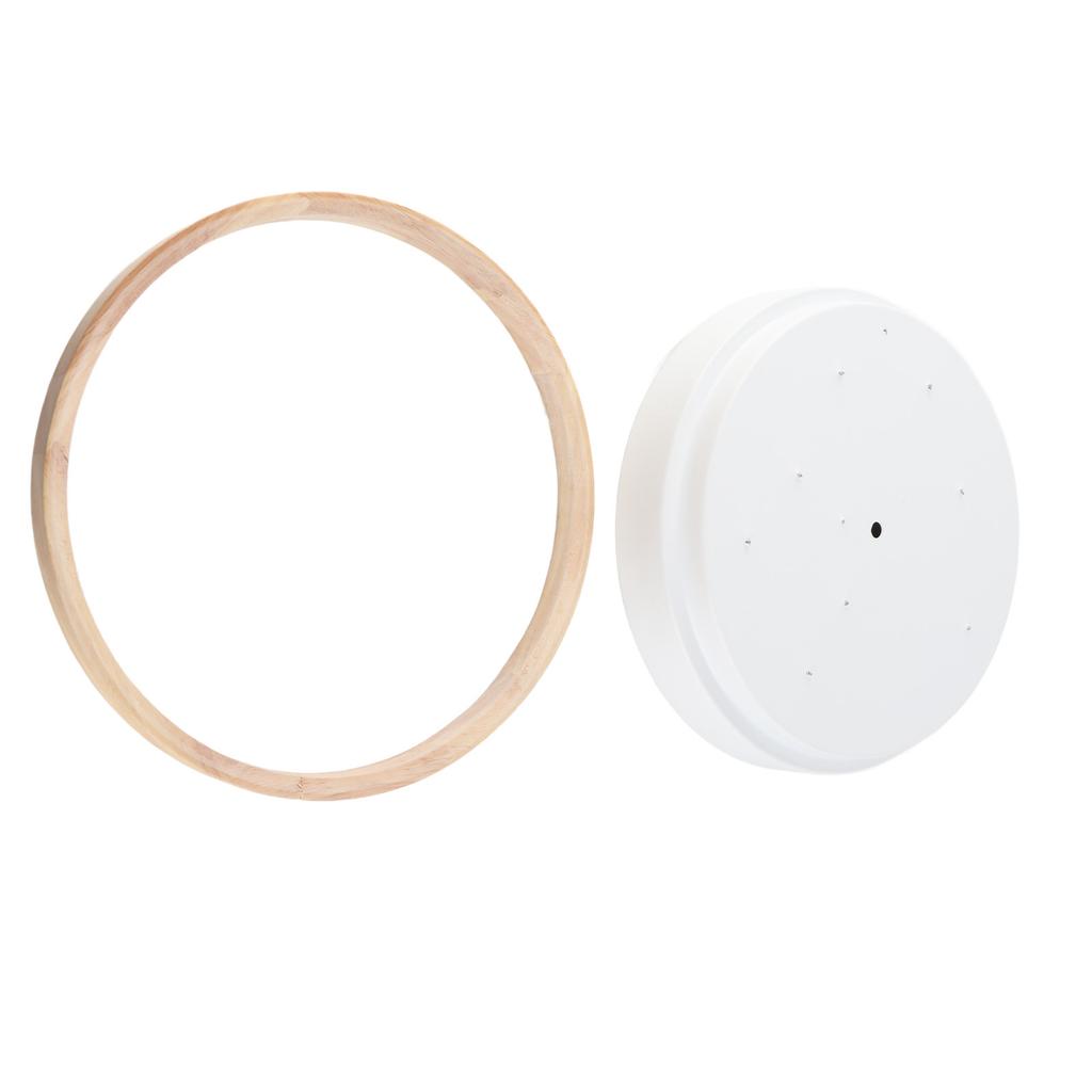 LED Flush Mount Ceiling Light Wooden Stepless Dimmable Round Modern Ceiling Light Fixture with APP a