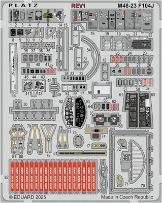 PLATZ Japanские ВВС Starfighter Eiko Фототравление Детали Пластиковые Детали Модели 1/48 Самооборона F-104J M48-23 (Самолет)