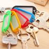 50Pcs Colored Plastic Key Tags with Rings Vibrant Color Compact Size Portable Key Tag Organizers Storage Holders