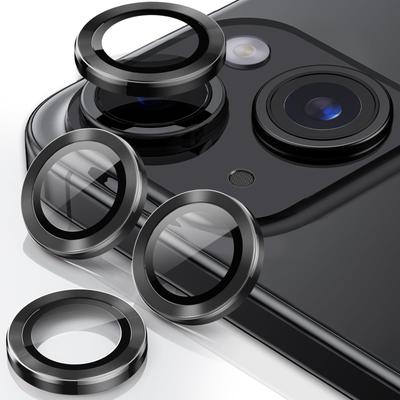 Крышка объектива камеры совместима с iPhone 15 Plus Защита камеры из алюминиевого сплава Закаленное стекло для iPhone Plus Пленка для камеры устойчива к царапинам