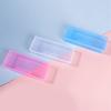 Nails Art Organizer Box Storage Tool Pen Brush Polishing Nail Buffer Files Holder Transparent Plastic Rectangle Container Salon