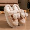 Cotton Shoes Autumn and Winter Fashion Cotton Mop Plush Cotton Slippers Household Warm Plush Couple Slippers