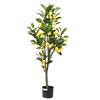 VidaXL Artificial Lemon Tree 136 Leaves 120 Cm Green, Artificial Plant, Fake Lemon Tree Plant, Fake Plant, Faux 4103589
