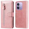 Для Oppo A5x 5G/A3x 4G/A3x 5G (Индия) Чехол-кошелек на молнии с текстурой телячьей кожи из ПУ кожи, чехол для телефона
