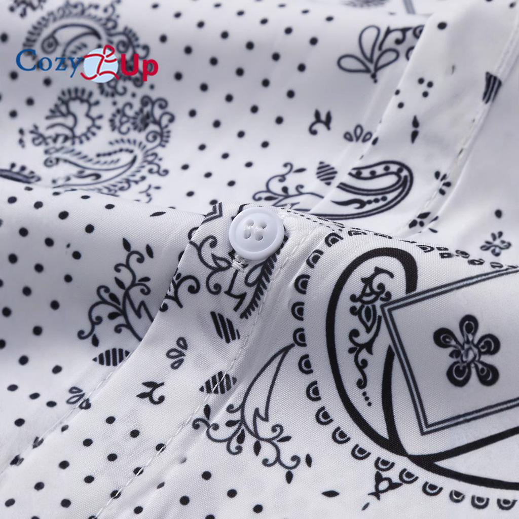 Мужская рубашка с коротким рукавом, мужская белая рубашка с орехами кешью, ретро, лето, новая коллекция 2025 года