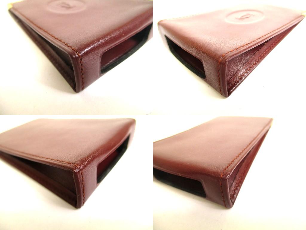 Authentic Cartier Must De Cartier Bordeaux Leather Cigarette Case #a990  Open box