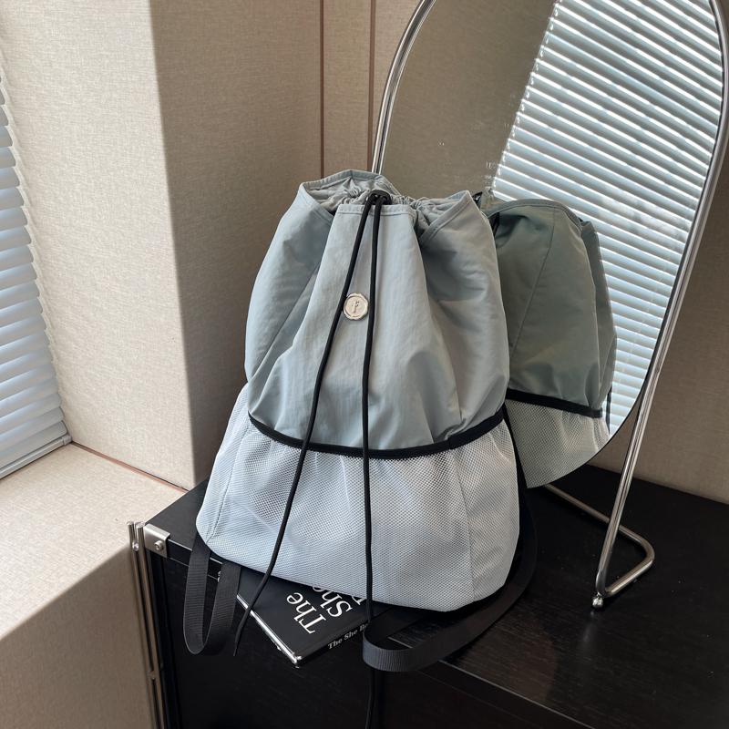 Женский рюкзак с завязками на шнурке, большой емкости, дорожный рюкзак, легкий, простой, школьный рюкзак