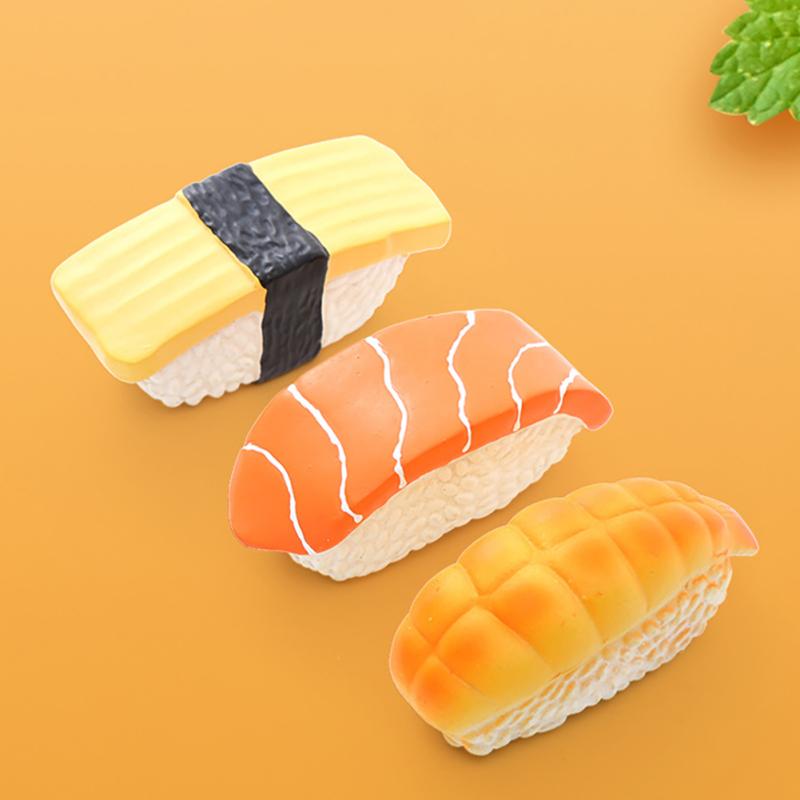 Игрушка-суши для собак, забавные милые интерактивные скрипучие игрушки, устойчивая к укусам, износостойкая жевательная игрушка для домашних животных