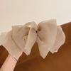 Новая заколка-бант для женщин, милая заколка для волос из атласной ткани, корейский шифоновый хвост, большая многослойная заколка, аксессуары для волос