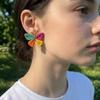 Women's Earrings Colorful Woven Butterfly Earrings Dopamine Bohemian Niche Style Earrings