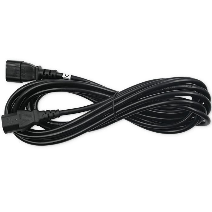 Qoltec IEC C13/C14 Power Extension Cable | 3x1.0mm² | 1.8m