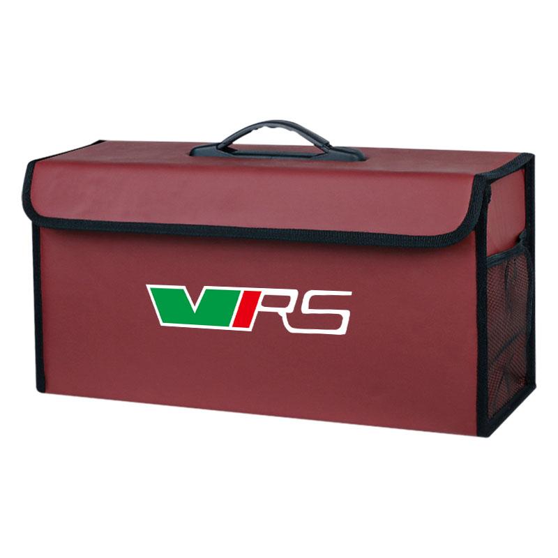 HIAQ2 Car Trunk Storage Box Leather Tidying Organizer Bag For Skoda Octavia Superb Rapid Kodiaq Karoq Fabia Kamiq Vision RS Yeti Scala