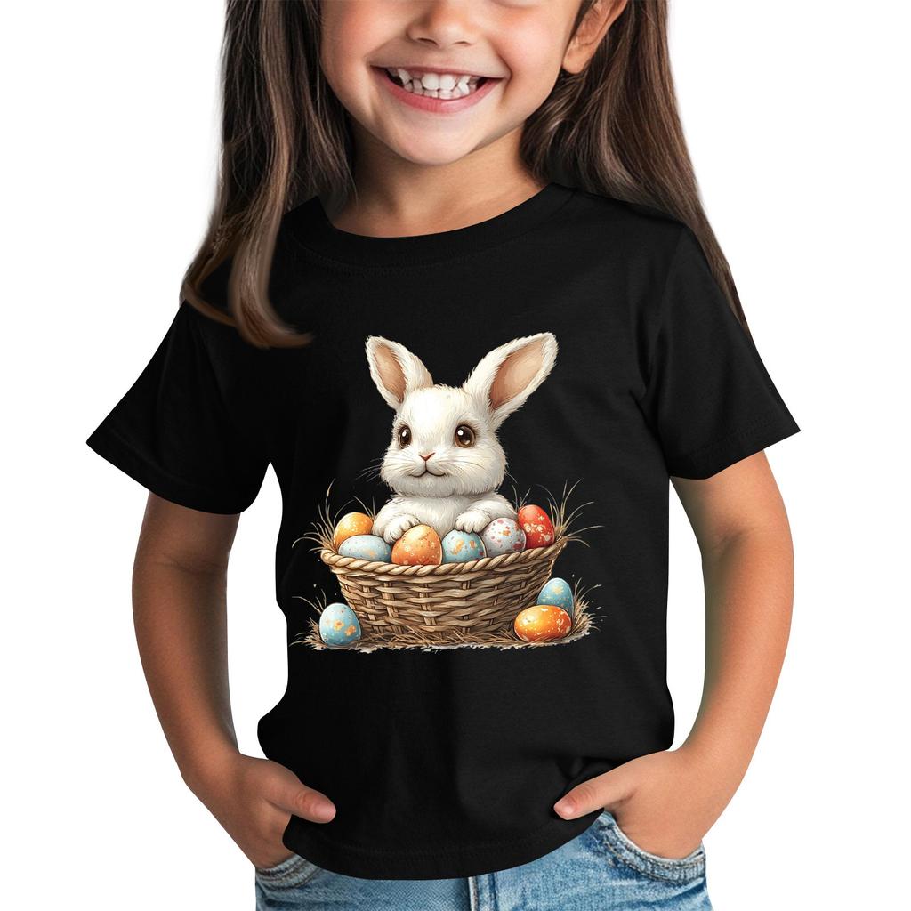 Children's Short Sleeve Neck T-Shirt Animal Print Daily Casual Top