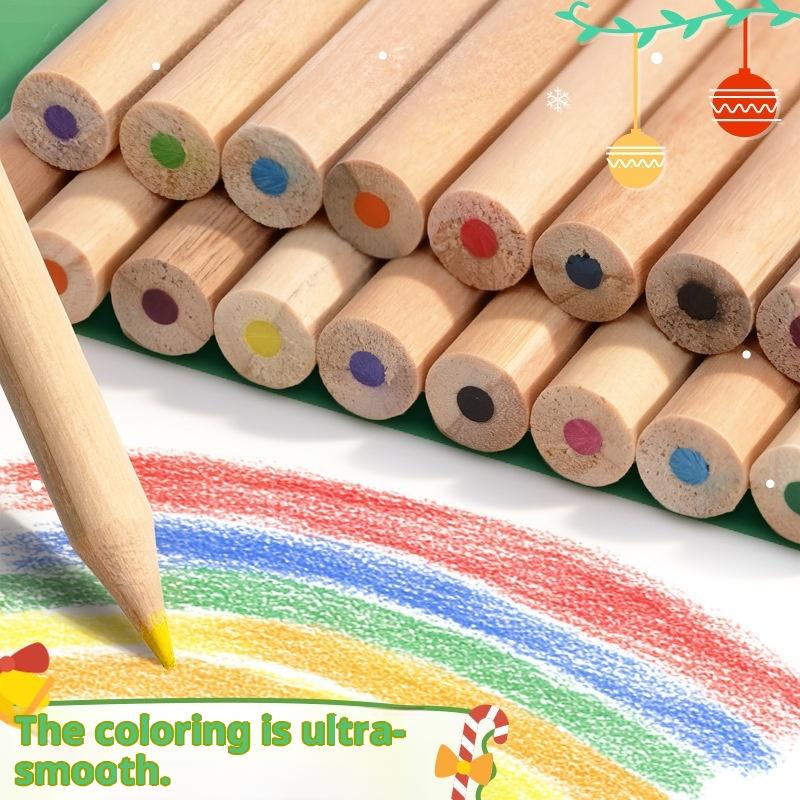 12 Color Christmas Pencil Filled Graffiti Art Painting Brush Drawing Pencils Sketching Pen Stationery Supplies Christmas Gifts