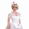 Ruffle Fringe Edge Nurse Costume Accessories Red Cross with Heart Nurse Headband  Halloween Party