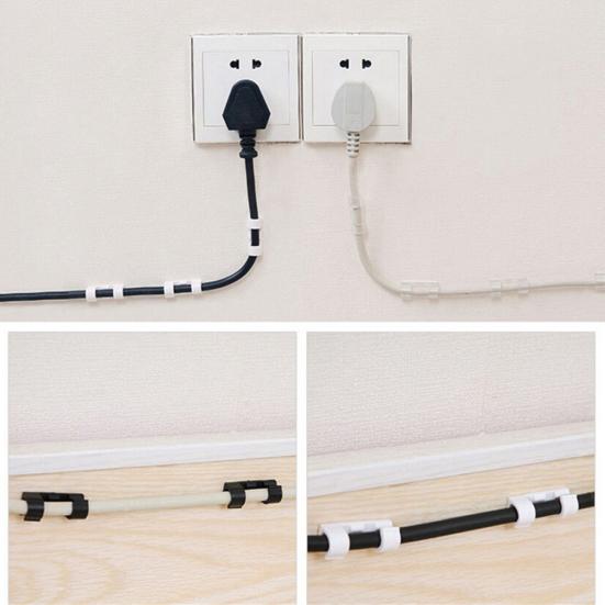 20 шт., зажимы для хранения проводов, пряжка-органайзер, фиксирующая зажим для кабеля линии передачи данных, фиксатор