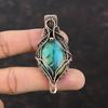 Chrysocolla Gemstone Pendant Copper Wire Wrapped Pendant Elegant Pendant Copper Jewelry Handmade Pendant Wire Wrap Jewelry Gift For Mother