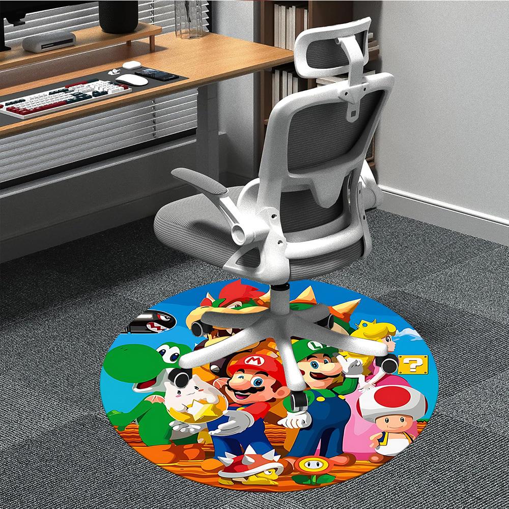 1 шт. Коврик-сиденье Super Mario Bros для офиса, нескользящий, мягкий и удобный, коврик для офиса, игр, легкий круглый напольный коврик