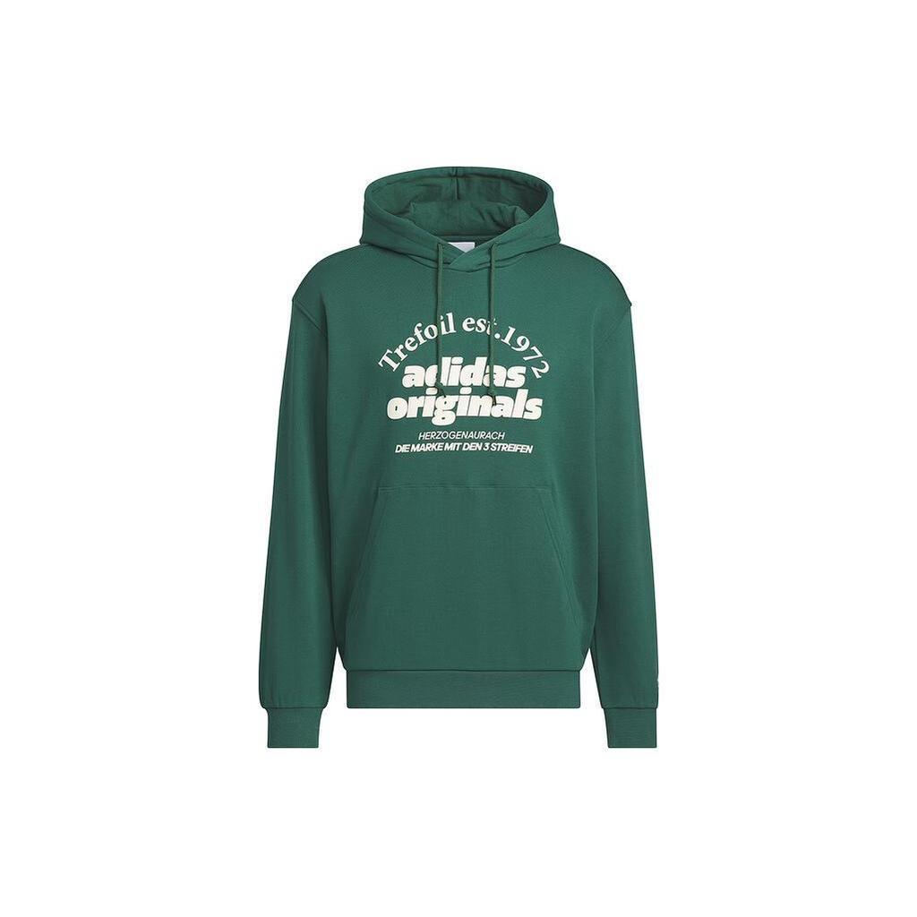 adidas Оригинальная толстовка с принтом Originals GRAPHIC HOODIE Мужская Зеленая JE3486