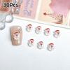 30Pcs Adorable Snowman Santa Claus Resin Nail Charms Cartoon Creative Colorful Christmas Series Nail Art Decorations Diy Nails