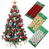 12pcs Christmas Bowknot Red Silver Gold Window Wall Wreaths Garlands Tree Bow Pendants Home Decor