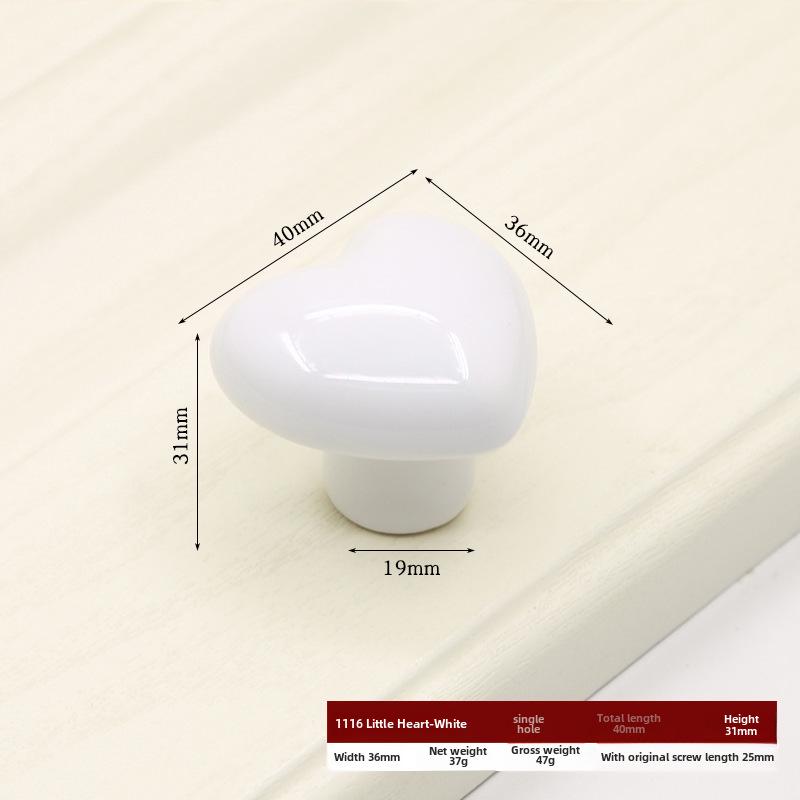 Керамические ручки для ящиков и шкафов в форме сердца с детским мультяшным принтом