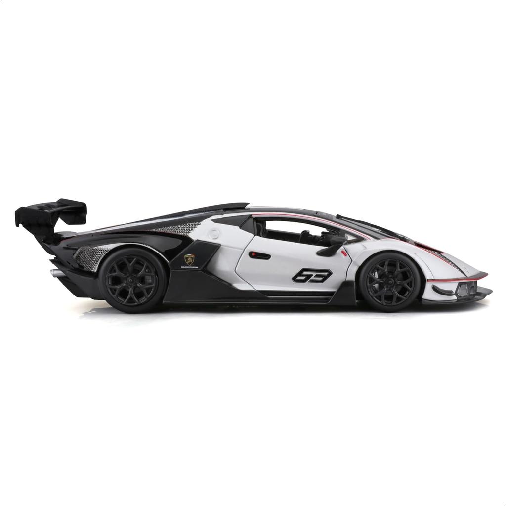 Bburago 1/24 Scale Lamborghini Essenza SCV12 White/Black Diecast Model Car (Finished Product) 18-28023