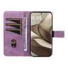 For Motorola Edge 50 5G Case Leather Geometric Line Wallet Phone Cover with Wrist Strap