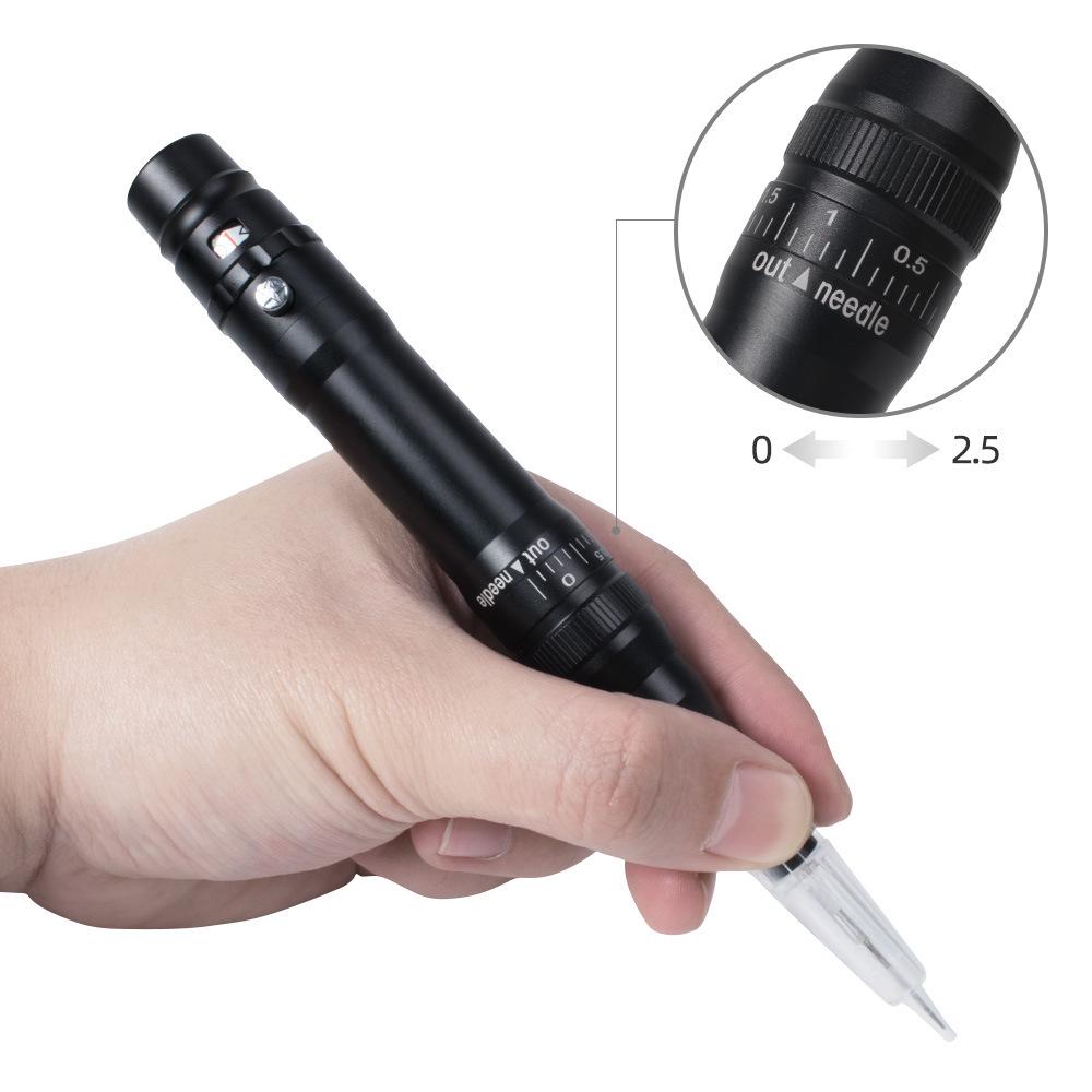 Многофункциональная перезаряжаемая машинка для ПМ для бровей, губ, подводки для глаз: Микроблейдинг и растушевка с питанием от аккумулятора