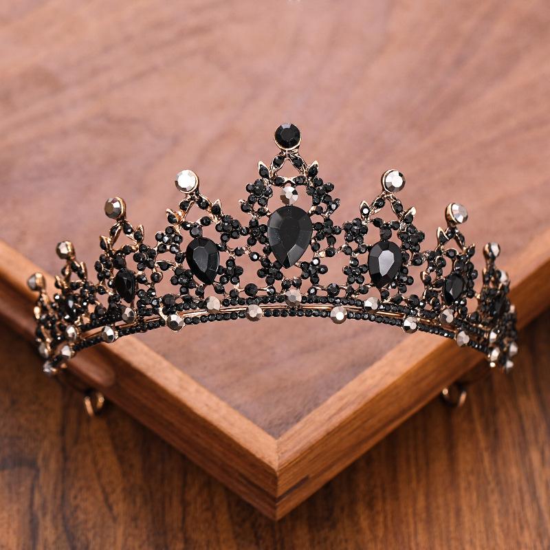 Baroque Birthday Crown Hair Accessory High End Travel Photography Crown Headwear Halloween Bun Hair Band Accessory