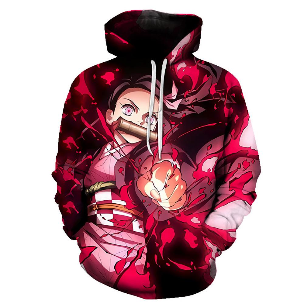 Аниме Demon Slayer Series 3D Printed Man's Spring New Style Hooded Long Sleeve Hoodie Fashion Casual Cotton Pullover Clothing