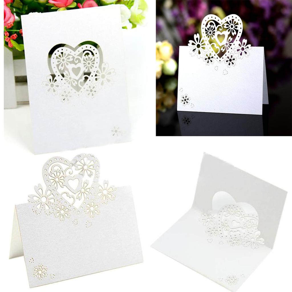 50Pieces Hollow Heart Table Number Cards Wedding Table Name Cards For Bridal Showers Wedding Christmas Banquets Party