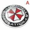 3D Aluminum Alloy Umbrella Corporation Resident Evil Decals Decorations Badge