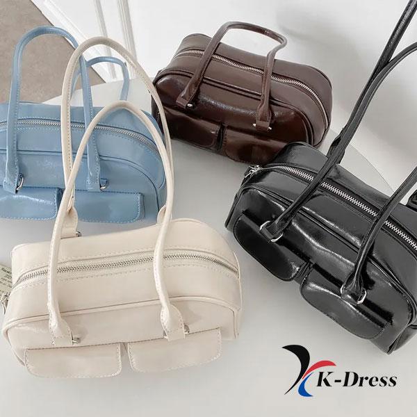 Кожаная сумка через плечо Oil с двумя карманами (4 цвета)