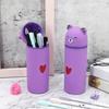 Yousheng Stand Up Pen Case Bear Shape Silicone Storage Box Animal Inspired Design Zipper Closure Gadgets Cosmetics Organizer