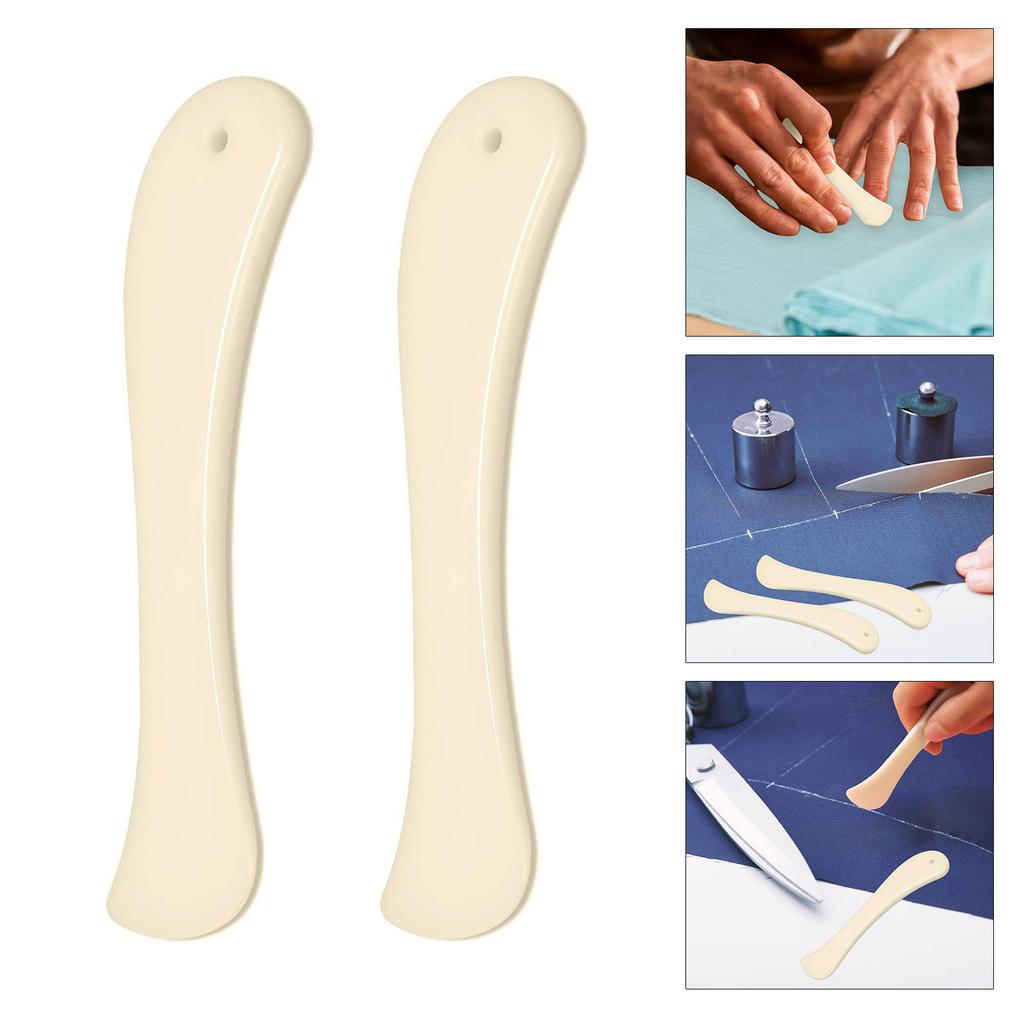 2Pcs Fabric Creaser Tool ABS Bone Folder Paper Creaser Sewing Creasing Tool for Quilting and Origami Art Craft Project