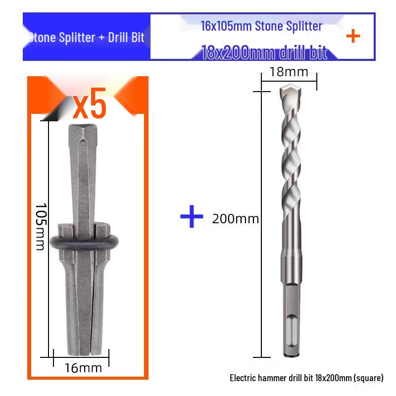Клин и зубило для раскалывания камня для каменотесов