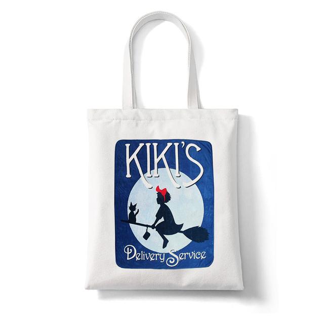 Женская сумка для покупок Kiki's Служба доставки Тоторо Студия Аниме Большая Сумка Холст Сумка Сумка-шоппер Сумка-тоут с героями мультфильмов Сумки на плечо