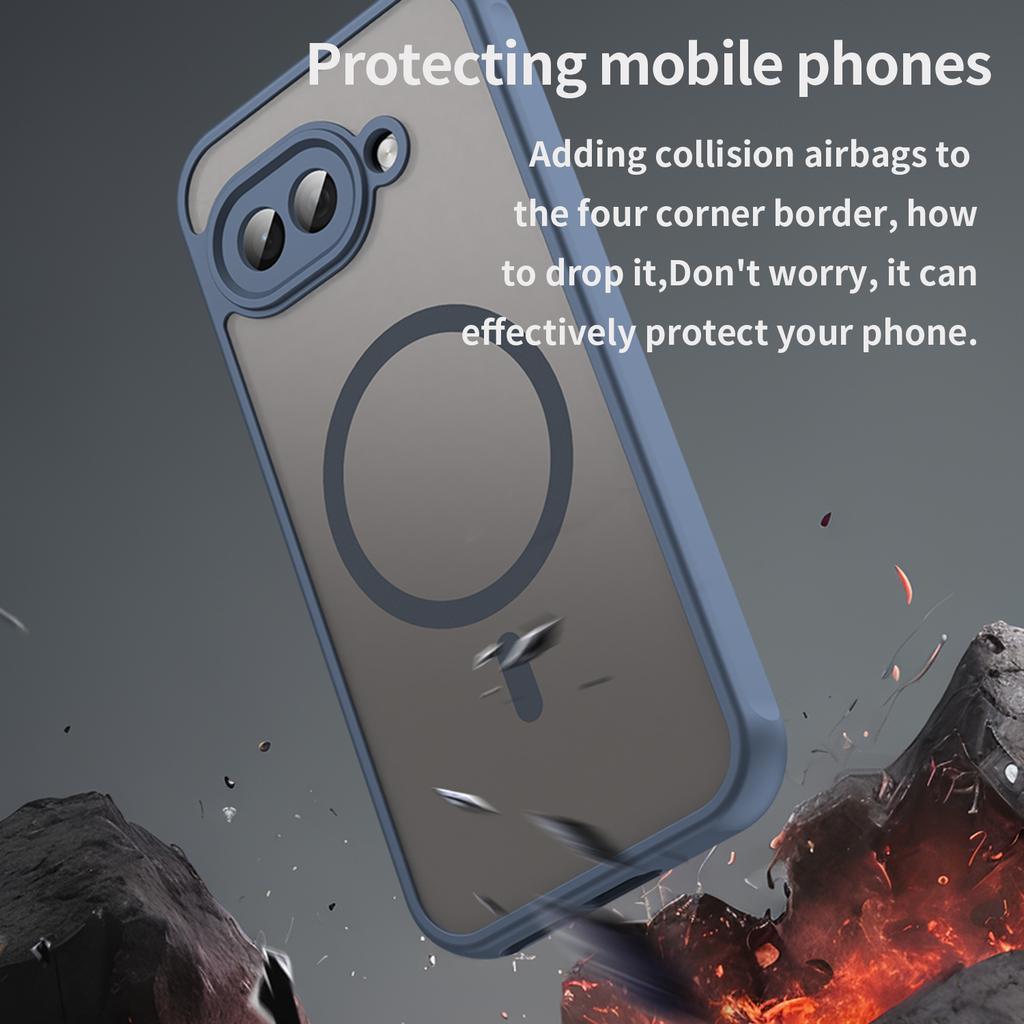 Чехол для телефона Google Pixel 9A с MagSafe, Магнитный противоударный чехол MagSafe, Гибридный бампер для Google Pixel 9A