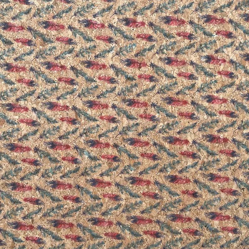 100x135cm Thick Natural Cork Printing Leather Fabric Luggage Handbag Wood Grain Decorative PU Fabric DIY Shoes Accessories