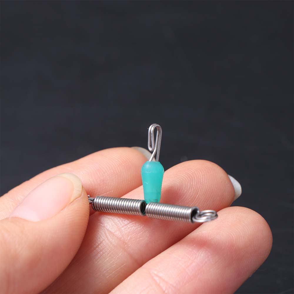50pcs Bifurcation Spring Rope Swivel Double Hook Balance Rigs Hooks Fishing Line Space  Fishing Tool